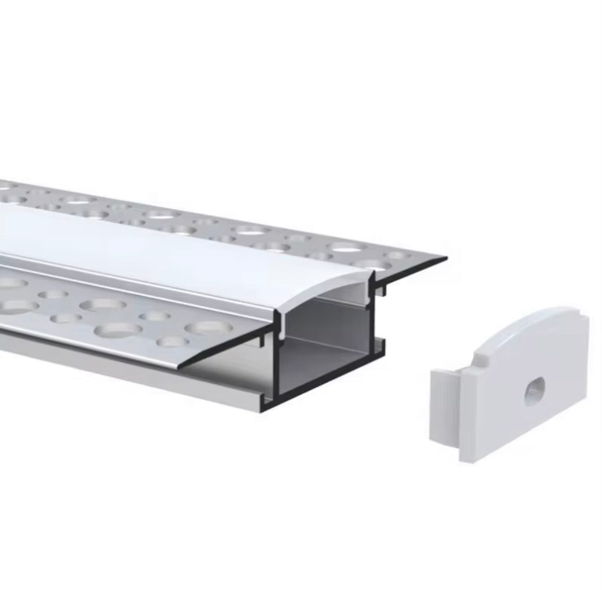 Perfil de riel LED 2100B (8 pies)