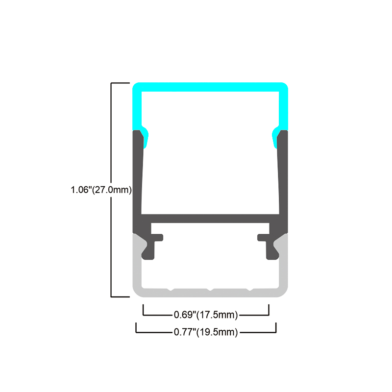 Profilé DEL Track 2100B (8ft)