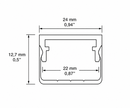 Profilé DEL track 2250 (8 ft)