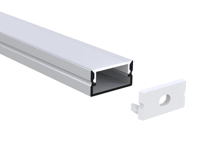 Perfil de riel LED 2100B (8 pies)
